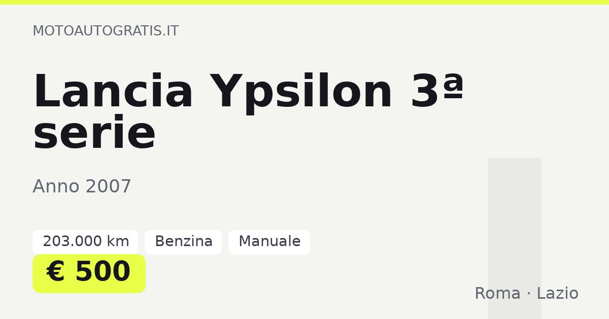 Lancia Ypsilon 3ª serie