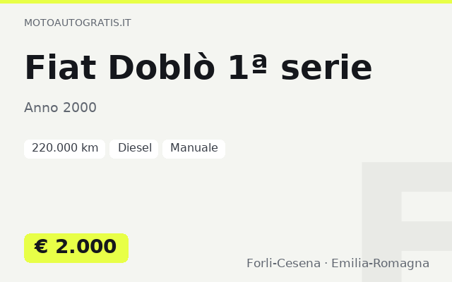 Fiat Doblò 1ª serie