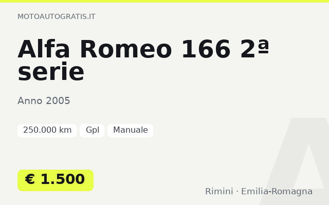 Alfa Romeo 166 2ª serie