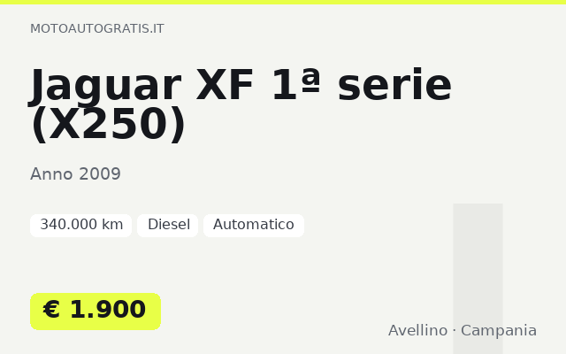 Jaguar XF 1ª serie (X250)