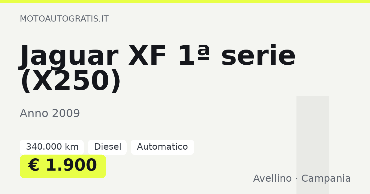 Jaguar XF 1ª serie (X250)