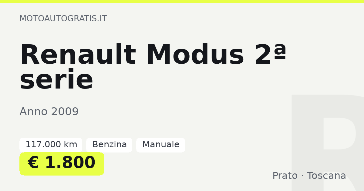 Renault Modus 2ª serie