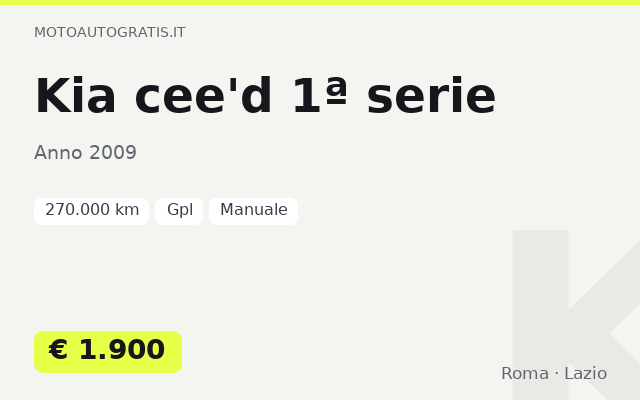 Kia cee'd 1ª serie