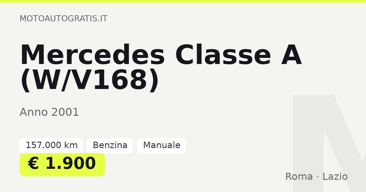 Mercedes Classe A (W/V168)