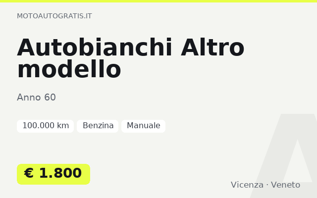 Autobianchi Altro modello