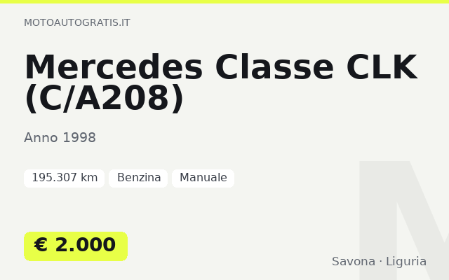 Mercedes Classe CLK (C/A208)