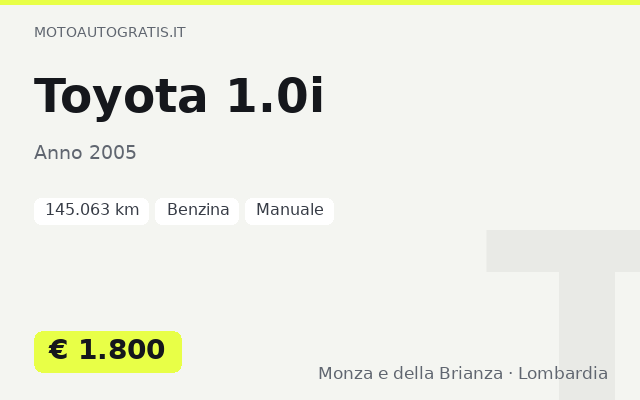 Toyota 1.0i