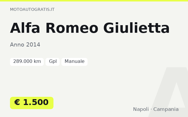 Alfa Romeo Giulietta