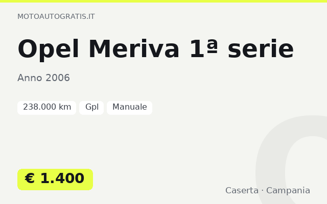 Opel Meriva 1ª serie