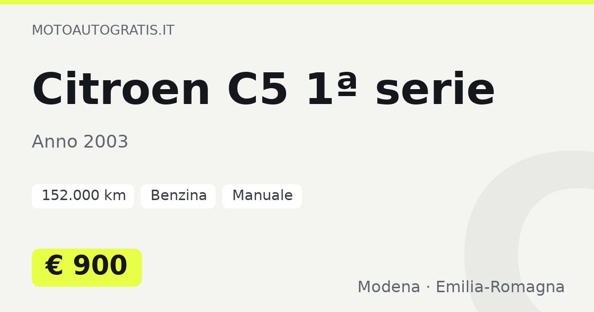 Citroen C5 1ª serie