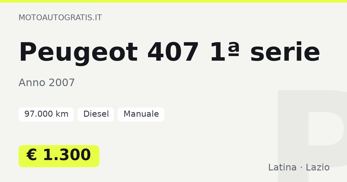Peugeot 407 1ª serie