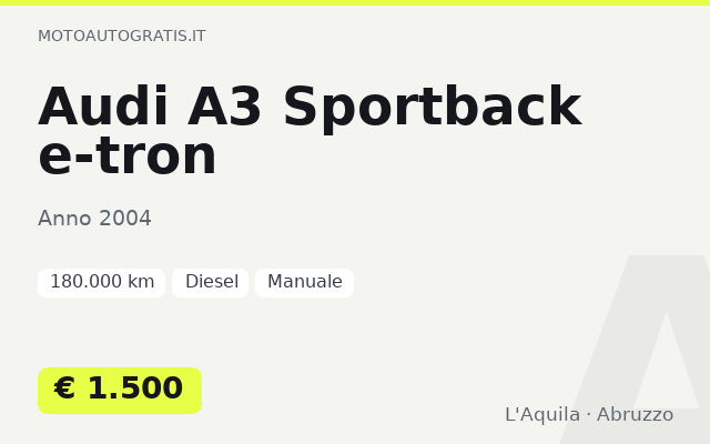 Audi A3 Sportback e-tron