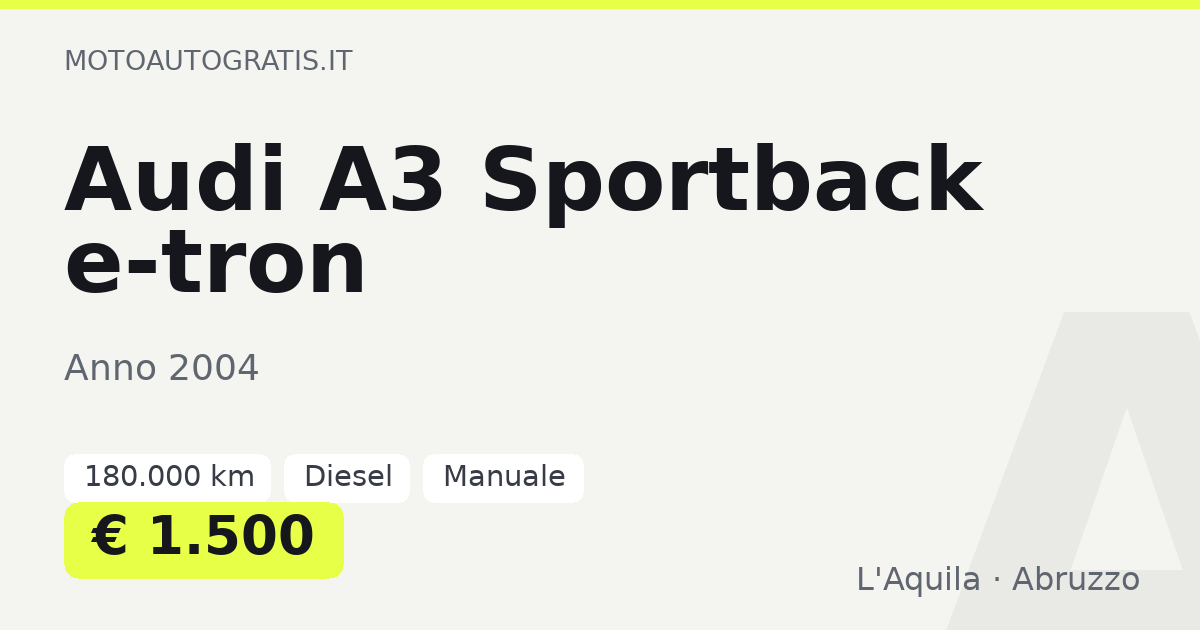 Audi A3 Sportback e-tron