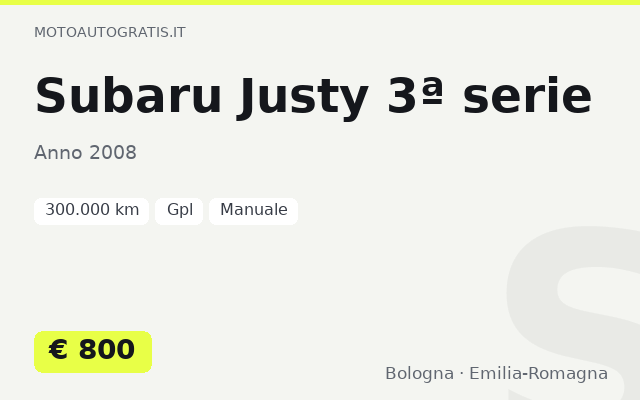 Subaru Justy 3ª serie