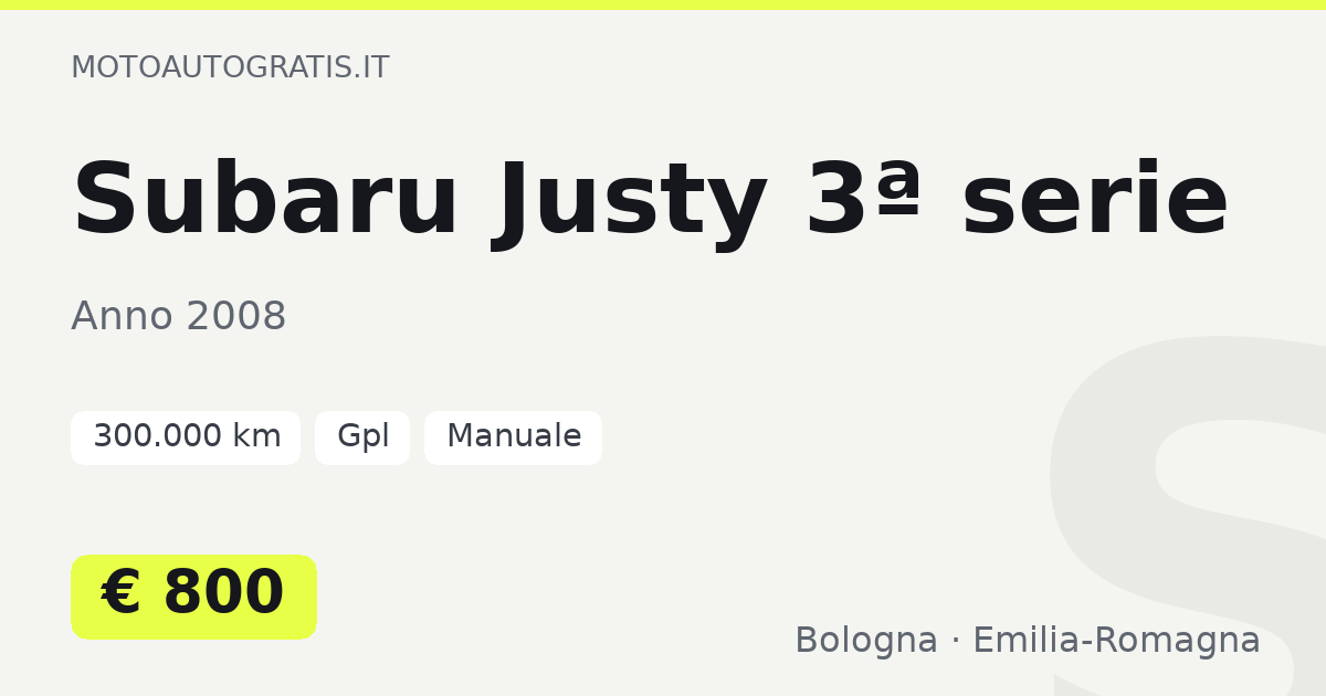 Subaru Justy 3ª serie