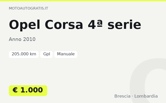 Opel Corsa 4ª serie