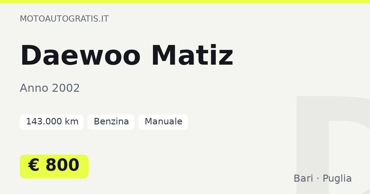 Daewoo Matiz