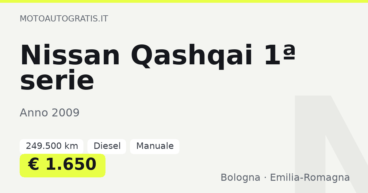 Nissan Qashqai 1ª serie