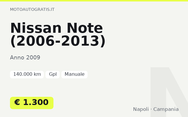 Nissan Note (2006-2013)