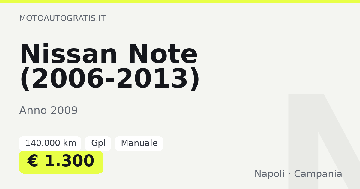 Nissan Note (2006-2013)