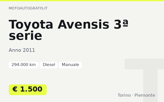 Toyota Avensis 3ª serie