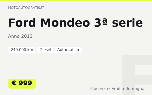 Ford Mondeo 3ª serie