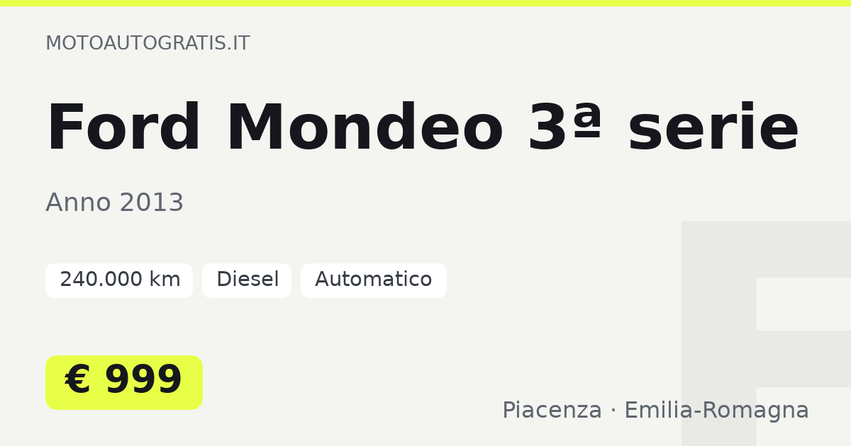Ford Mondeo 3ª serie
