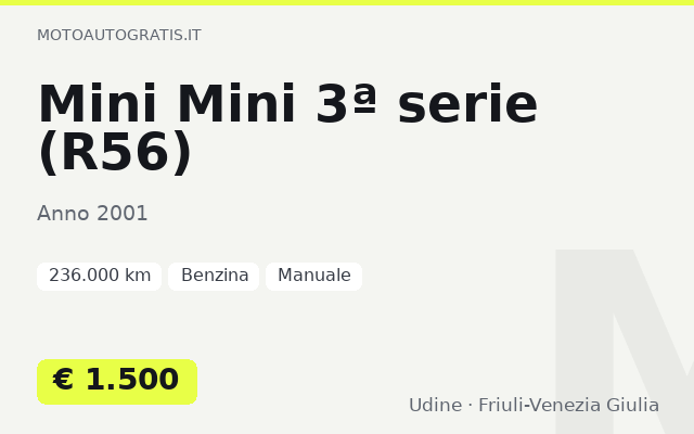 Mini Mini 3ª serie (R56)