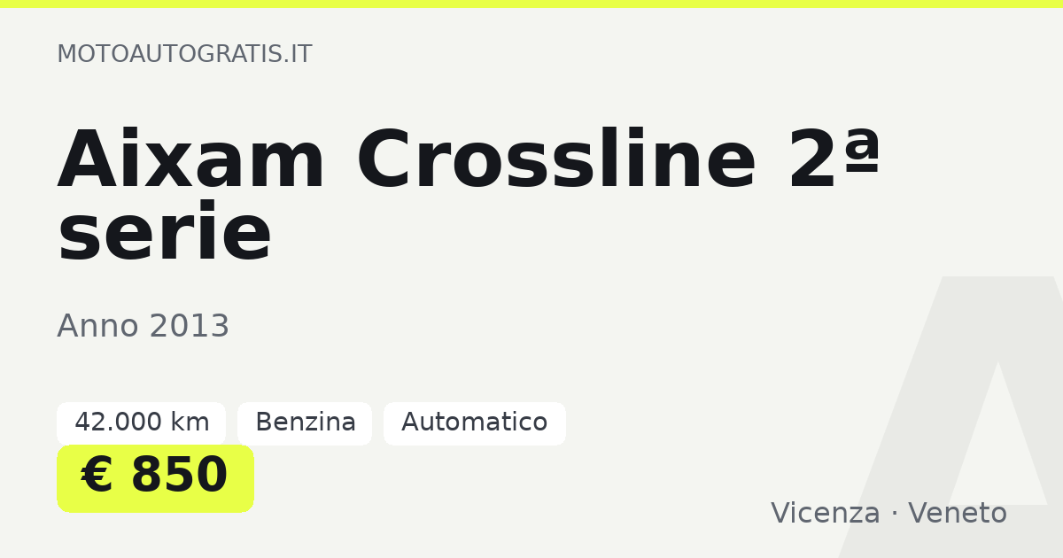 Aixam Crossline 2ª serie
