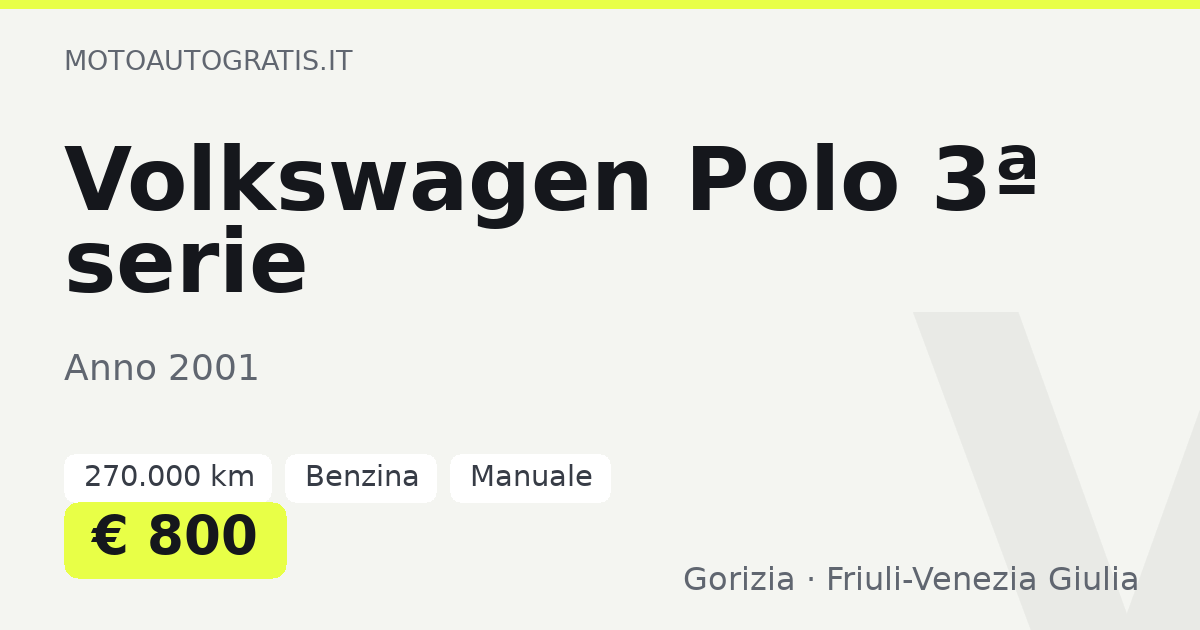 Volkswagen Polo 3ª serie