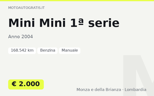 Mini Mini 1ª serie