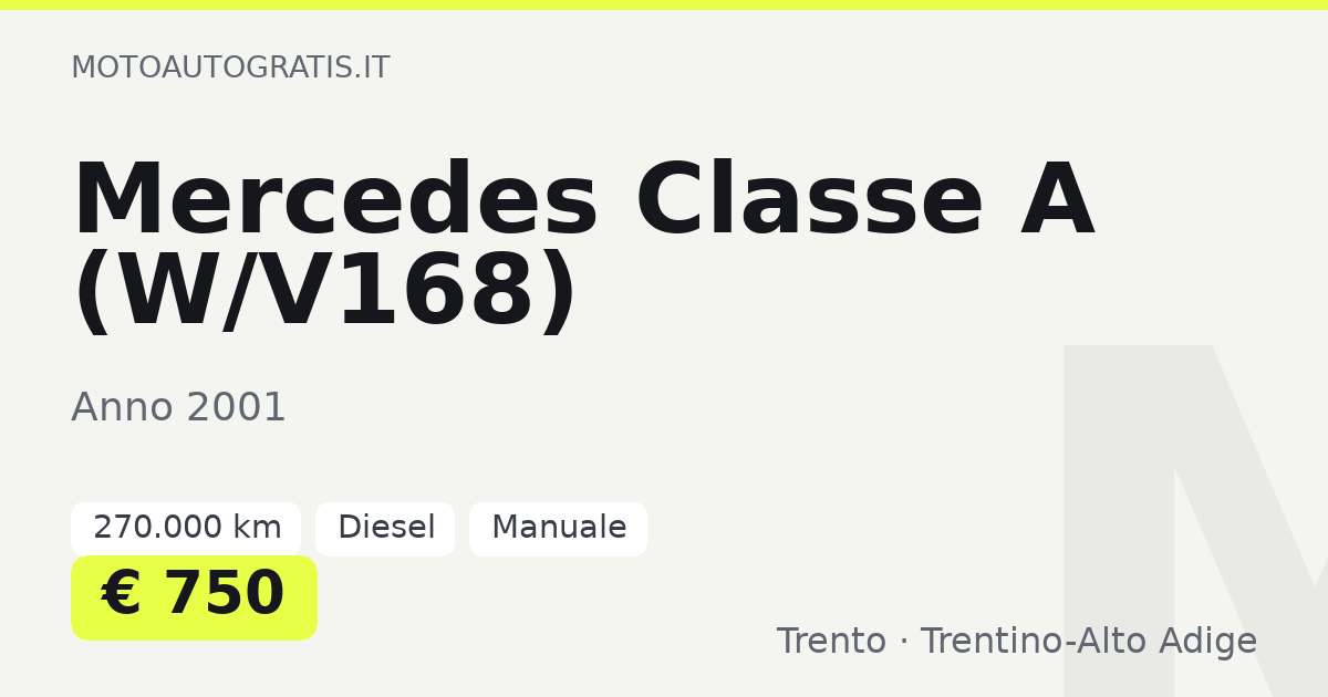 Mercedes Classe A (W/V168)