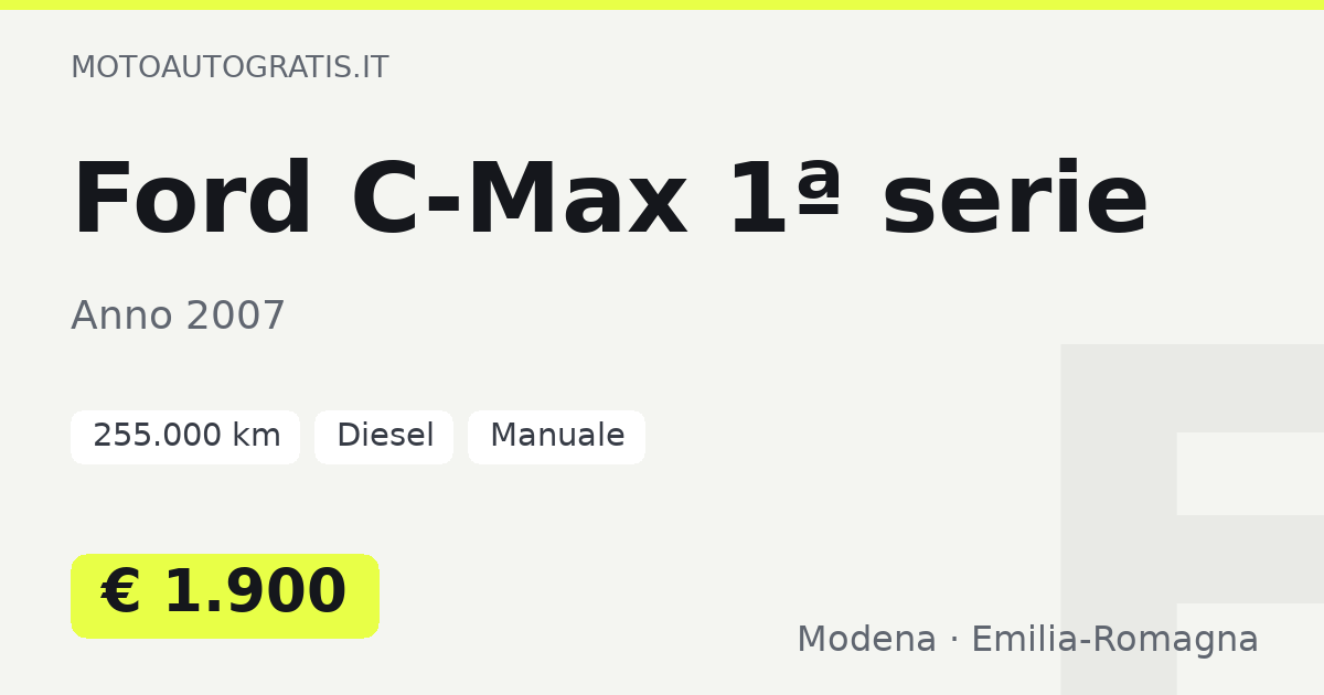 Ford C-Max 1ª serie