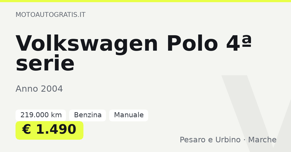 Volkswagen Polo 4ª serie