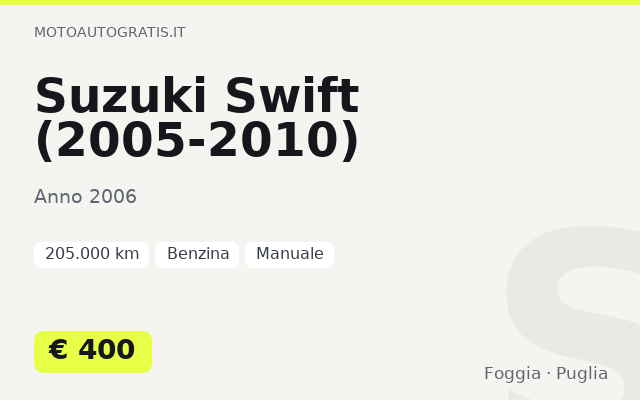 Suzuki Swift (2005-2010)