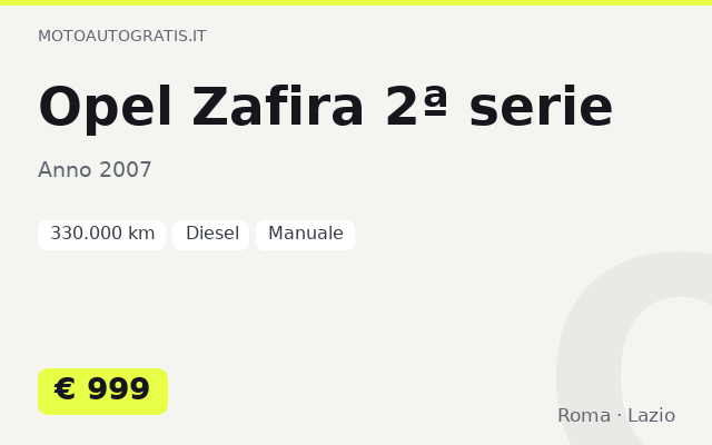 Opel Zafira 2ª serie