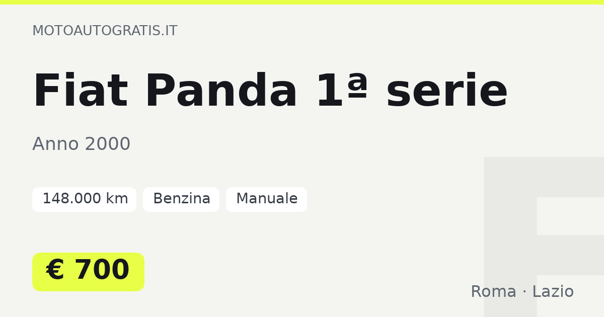 Fiat Panda 1ª serie