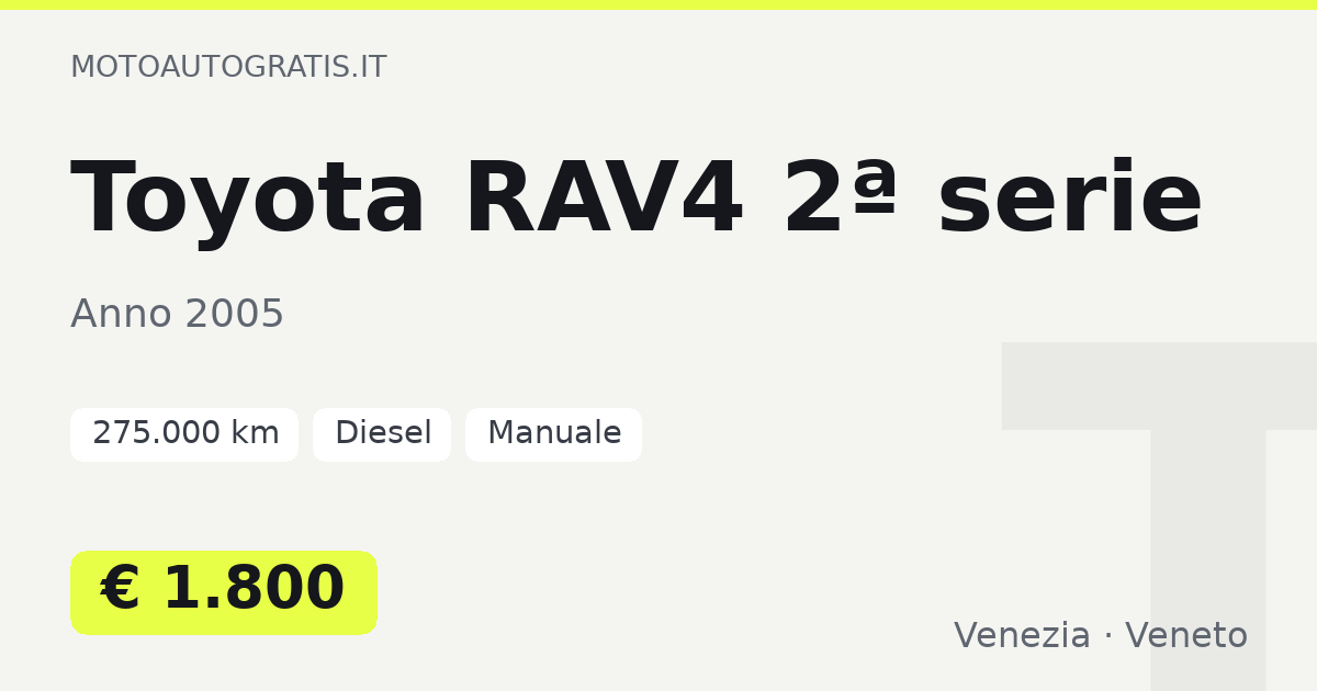 Toyota RAV4 2ª serie