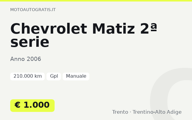 Chevrolet Matiz 2ª serie