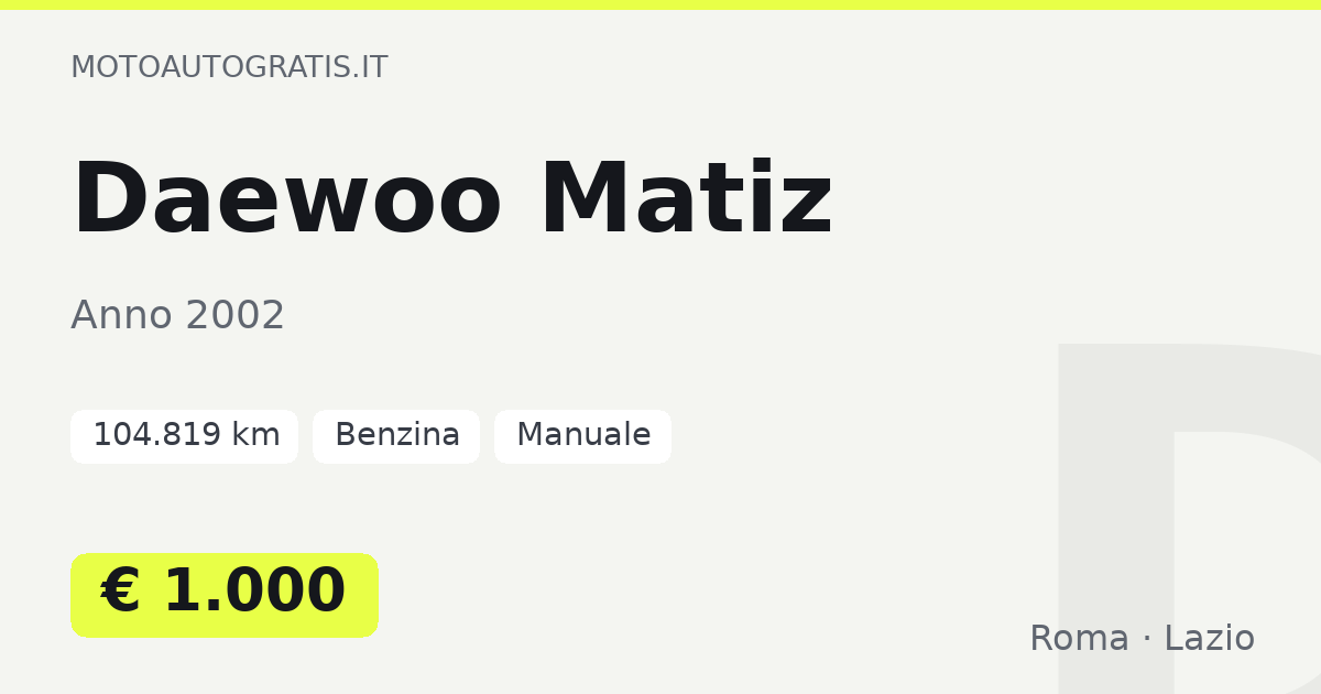 Daewoo Matiz