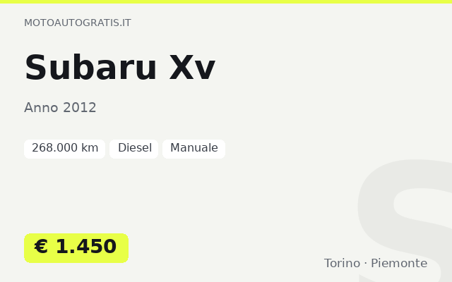 Subaru Xv