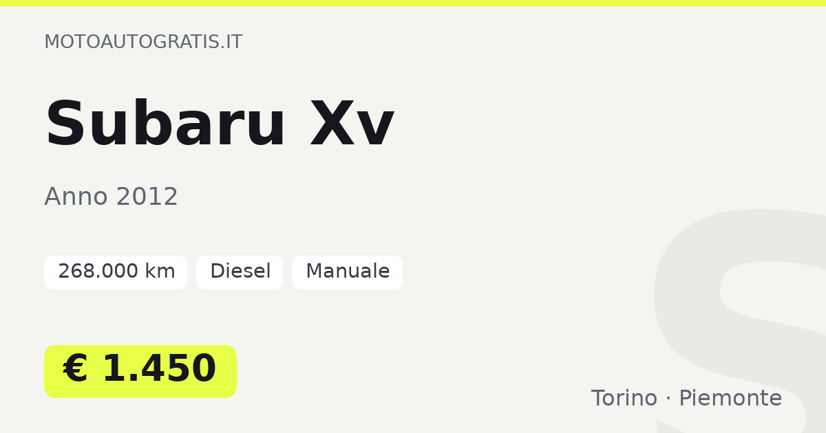 Subaru Xv