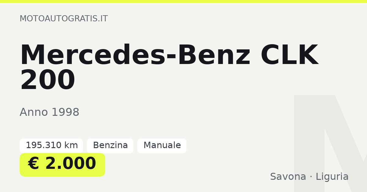 Mercedes-Benz CLK 200