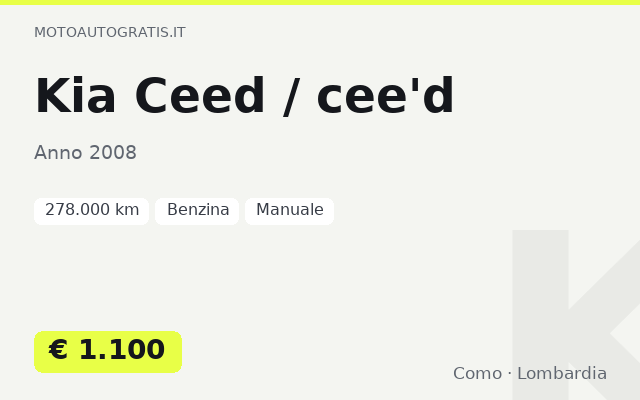 Kia Ceed / cee'd