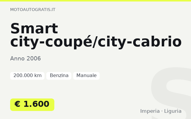 Smart city-coupé/city-cabrio
