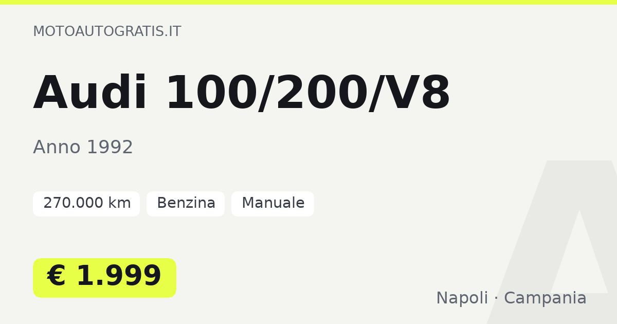 Audi 100/200/V8