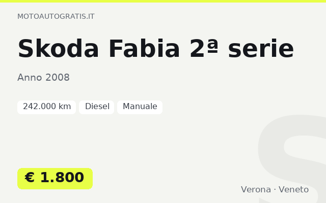 Skoda Fabia 2ª serie