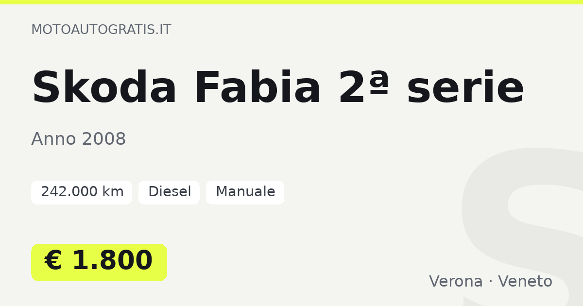 Skoda Fabia 2ª serie
