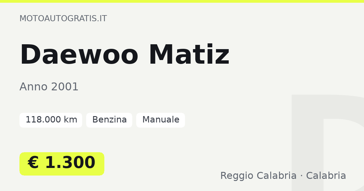 Daewoo Matiz