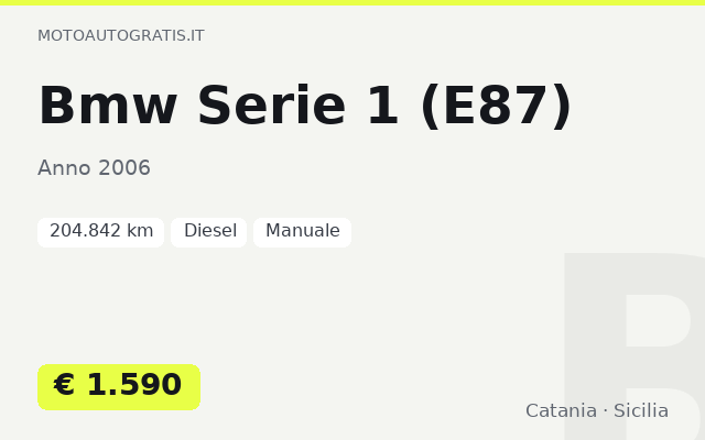 Bmw Serie 1 (E87)